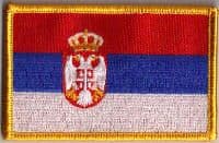Serbia Embroidered Flag Patch, style 08.