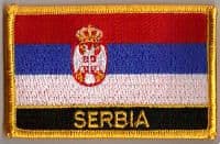 Serbia Embroidered Flag Patch, style 09.
