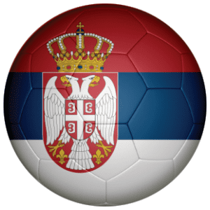 Serbia Football Flag 25mm Button Badge