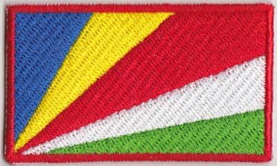 Seychelles Embroidered Flag Patch, style 04.