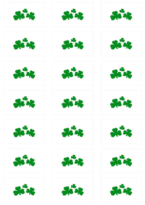 Shamrock Stickers - 21 per sheet