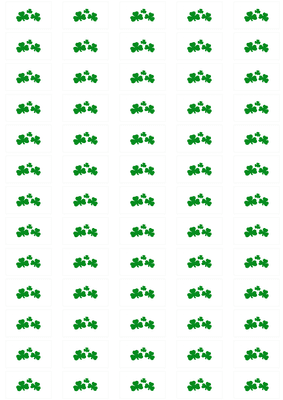 Shamrock Stickers - 65 per sheet