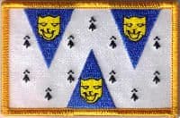 Shropshire Embroidered Flag Patch, style 08.