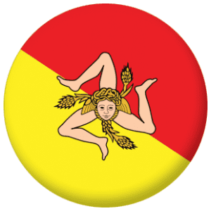 Sicily Flag 58mm Button Badge
