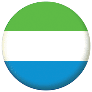Sierra Leone Country Flag 25mm Flat Back