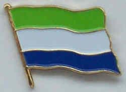 Sierra Leone Country Flag Enamel Pin Badge