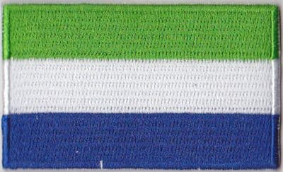 Sierra Leone Embroidered Flag Patch, style 04