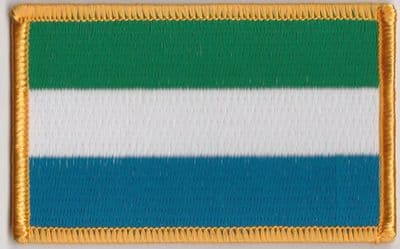 Sierra Leone Embroidered Flag Patch, style 08