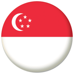 Singapore Country Flag 58mm Keyring