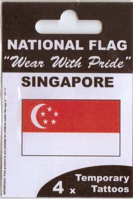 Singapore Country Flag Tattoos.