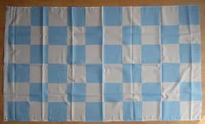 Sky Blue and White Checkered Large Flag - 5' x 3'.