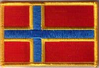 Orkney Islands Embroidered Flag Patch, style 08.