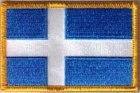Shetland Islands Embroidered Flag Patch, style 08.