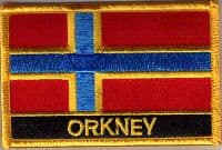 Orkney Islands Embroidered Flag Patch, style 09.