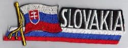 Slovakia Embroidered Flag Patch, style 01.
