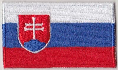 Slovakia Embroidered Flag Patch, style 04.