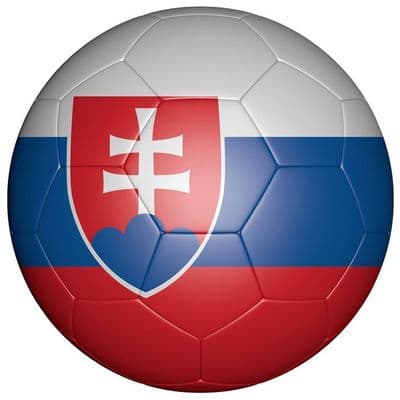 Slovakia Football Flag 25mm Flat Back