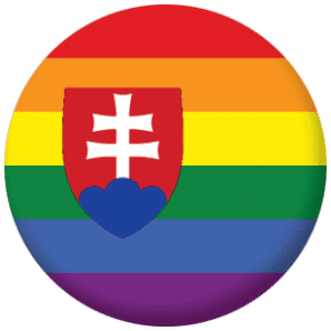Slovakia Gay Pride Flag 25mm Pin Button Badge