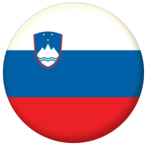 Slovenia Country Flag 25mm Keyring