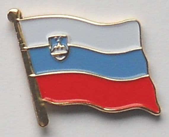 Slovenia Country Flag Enamel Pin Badge