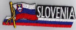 Slovenia Embroidered Flag Patch, style 01.
