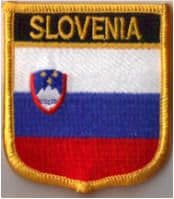 Slovenia Embroidered Flag Patch, style 07.