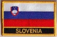 Slovenia Embroidered Flag Patch, style 09.