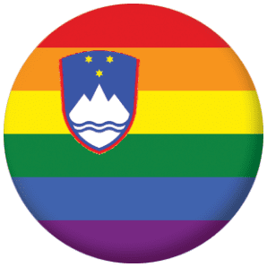 Slovenia Gay Pride Flag 25mm Fridge Magnet