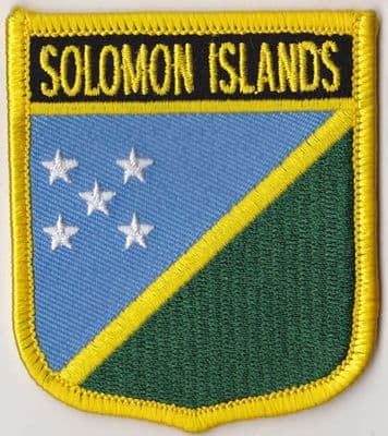 Solomon Islands Embroidered Flag Patch, style 07.