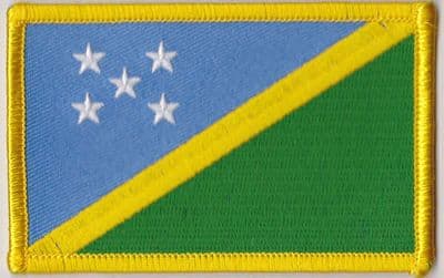 Solomon Islands Embroidered Flag Patch, style 08.