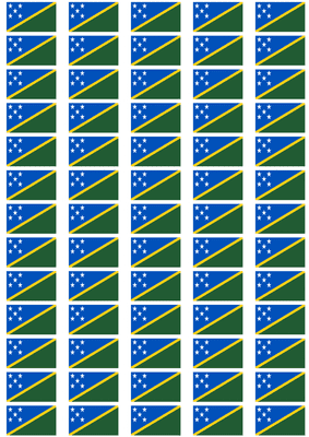 Solomon Islands Flag Stickers - 65 per sheet