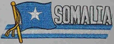 Somalia Embroidered Flag Patch, style 01.