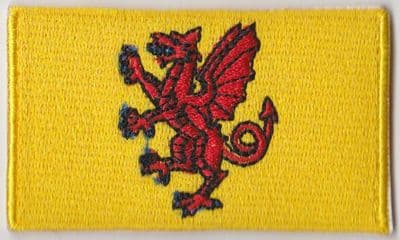 Somerset Embroidered Flag Patch, style 04