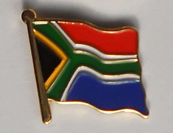 South Africa Country Flag Enamel Pin Badge