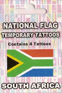 South Africa Country Flag Tattoos.