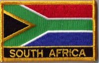 South Africa Embroidered Flag Patch, style 09.