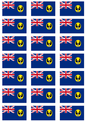 South Australia Flag Stickers - 21 per sheet