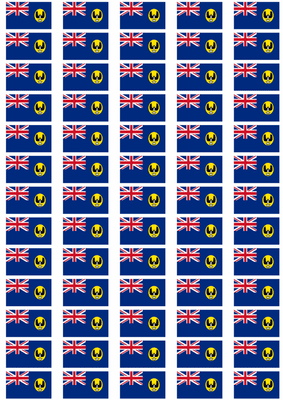South Australia Flag Stickers - 65 per sheet
