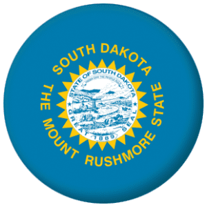 South Dakota State Flag 25mm Pin Button Badge