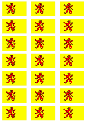 South Holland Flag Stickers - 21 per sheet