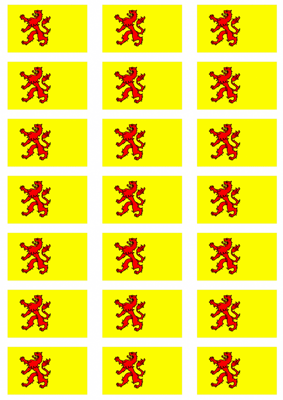 South Holland Flag Stickers - 21 per sheet