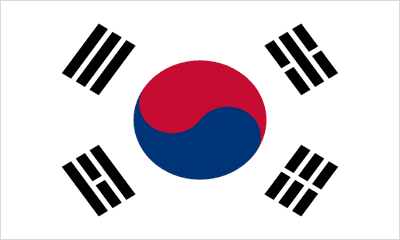 South Korea Boat / Courtesy Country Flag.