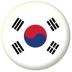 South Korea Country Flag 25mm Pin Button Badge