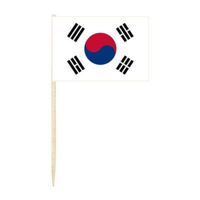 South Korea Country Flag Cocktail Sticks (pack of 10)
