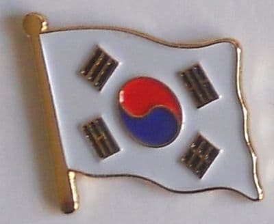 South Korea Country Flag Enamel Pin Badge