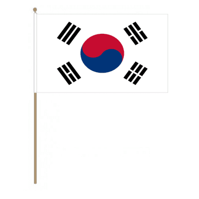 South Korea Country Hand Flag - Large.