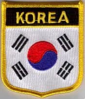 South Korea Embroidered Flag Patch, style 07.
