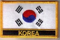 South Korea Embroidered Flag Patch, style 09.