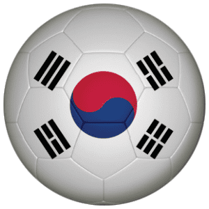 South Korea Football Flag 25mm Flat Back