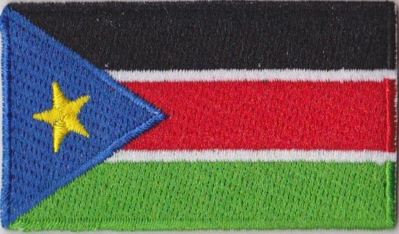 South Sudan Embroidered Flag Patch, style 04